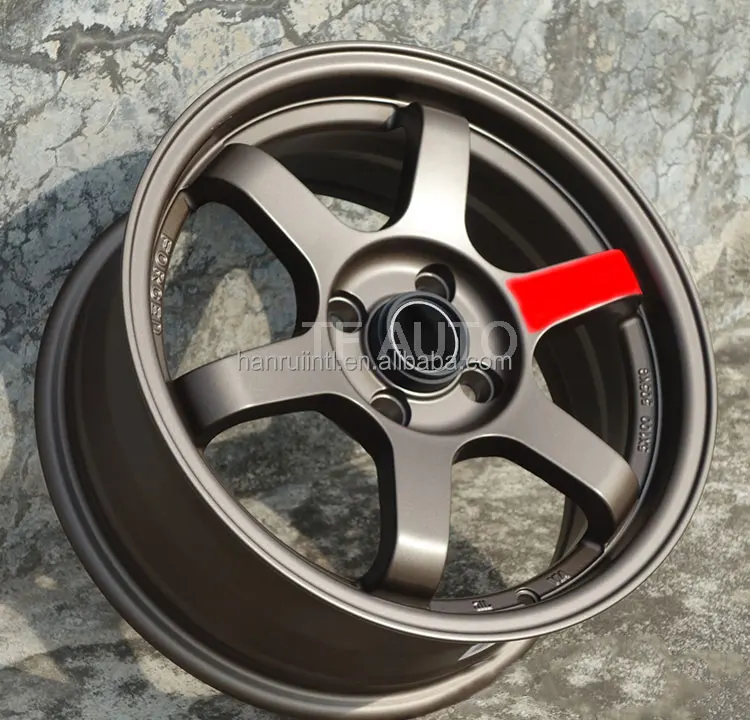 Bronze 5x120 Car Replica Volk Racing Te37 Red Alloy Rims Forged ...