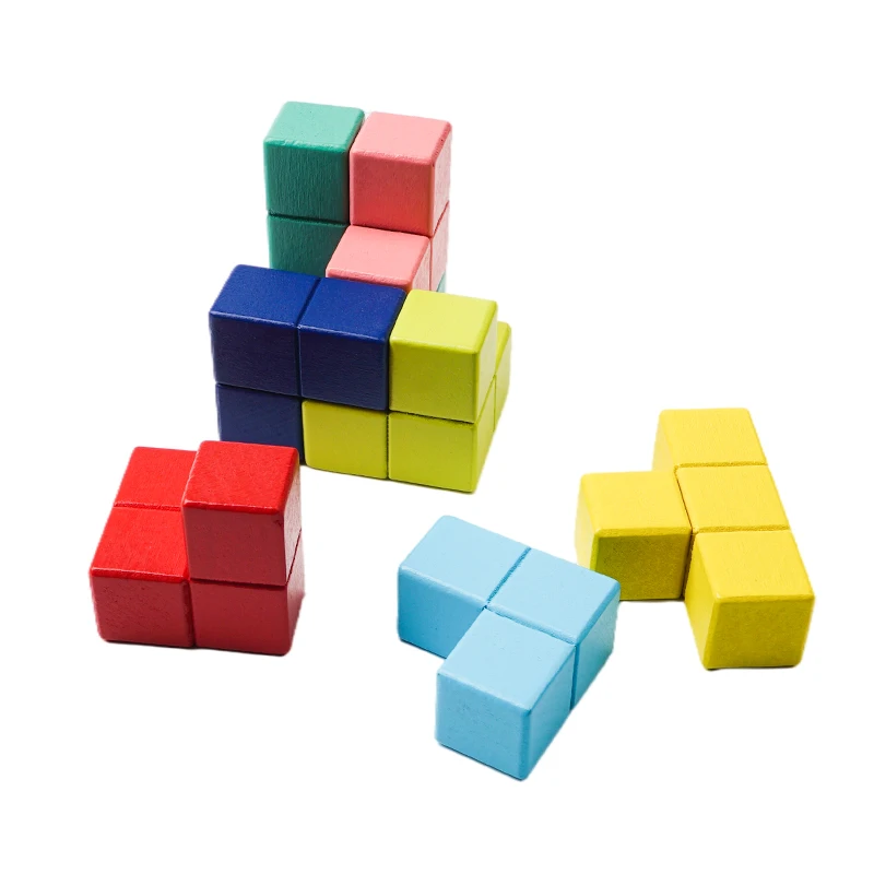 Обучающие деревянные блоки Монтессори, набор игрушек «сделай сам», подходящая деревянная игрушка для детей