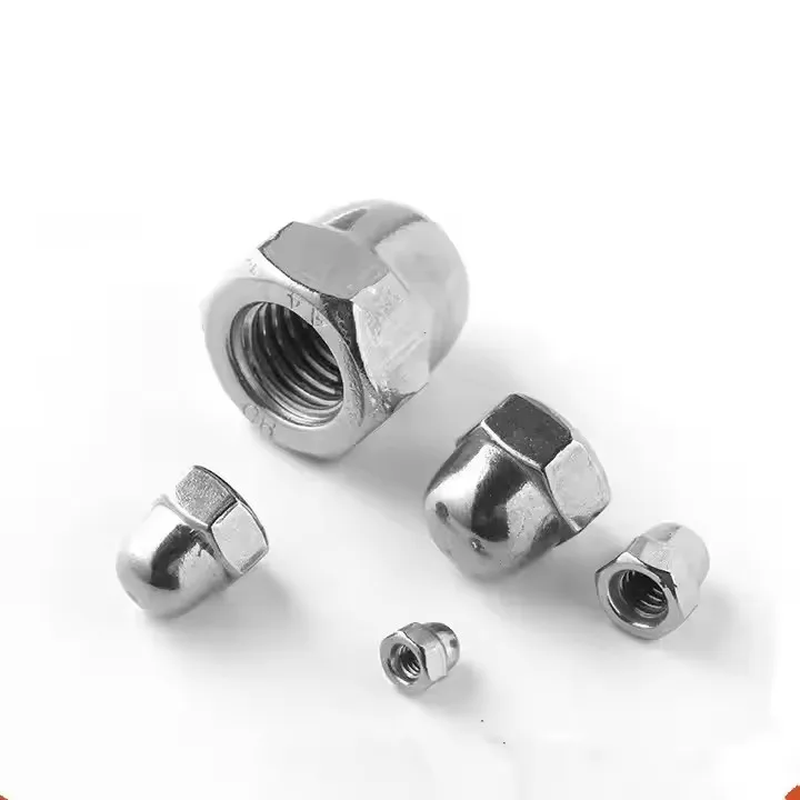 High Quality Stainless Steel 304 Hex Head Dom Cap Nut Heavy Industry Zinc Plated Finish factory