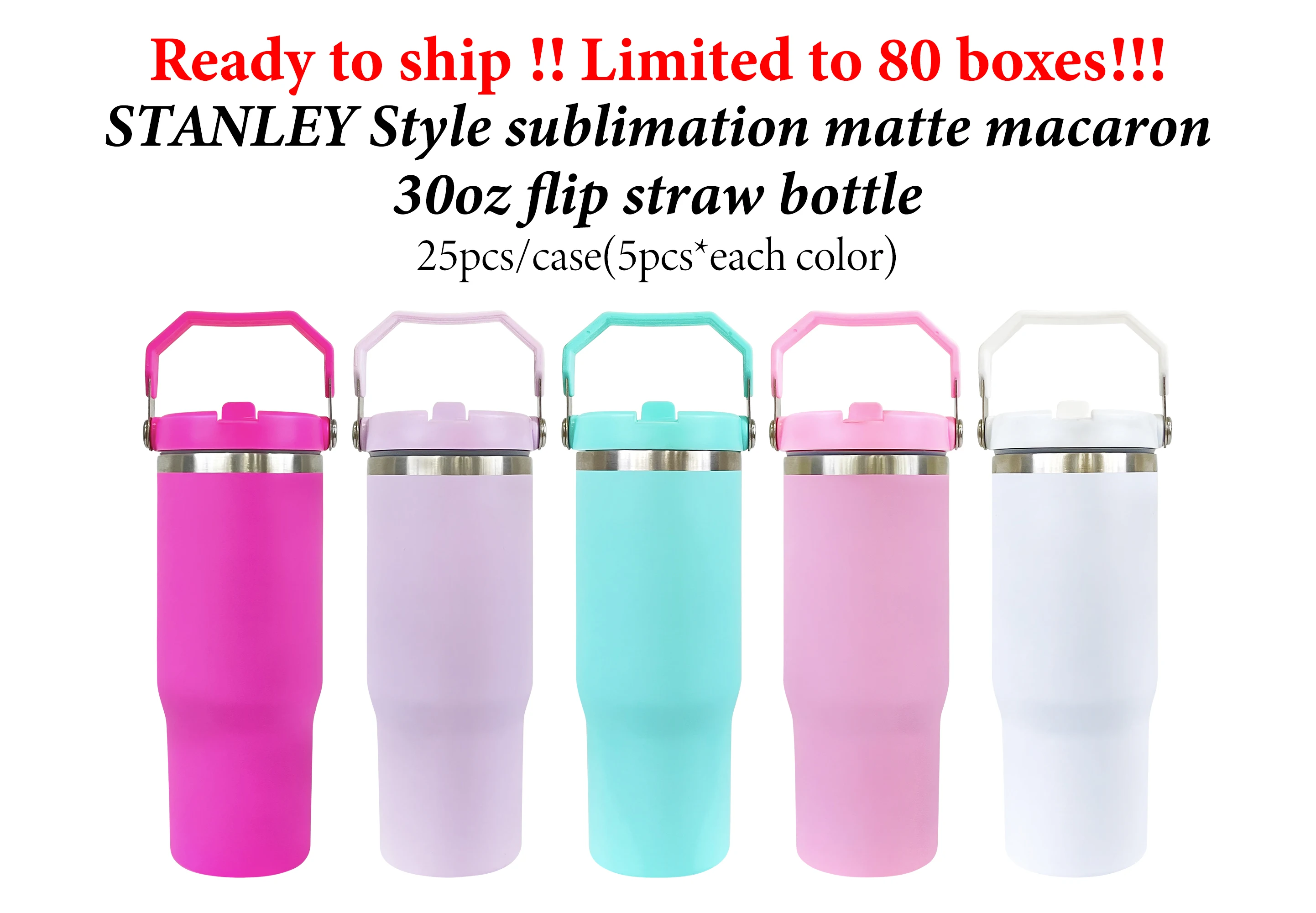 30oz. Water Bottle with Flip Lid & Straw – GiftWorksPremium