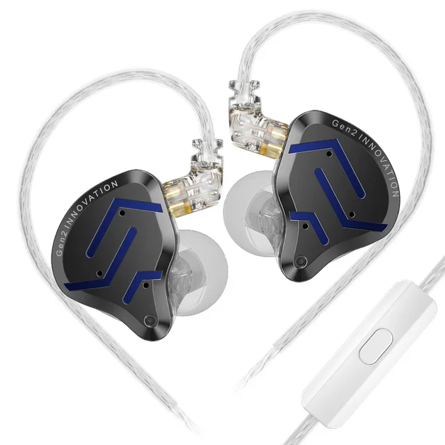 KZ ZSN Pro 2 Hybrid Drive 1BA+1DD In Ear Metal Earphones HIFI Bass Headset Sport Noise Cancelling Headphone Updated Version ZSN