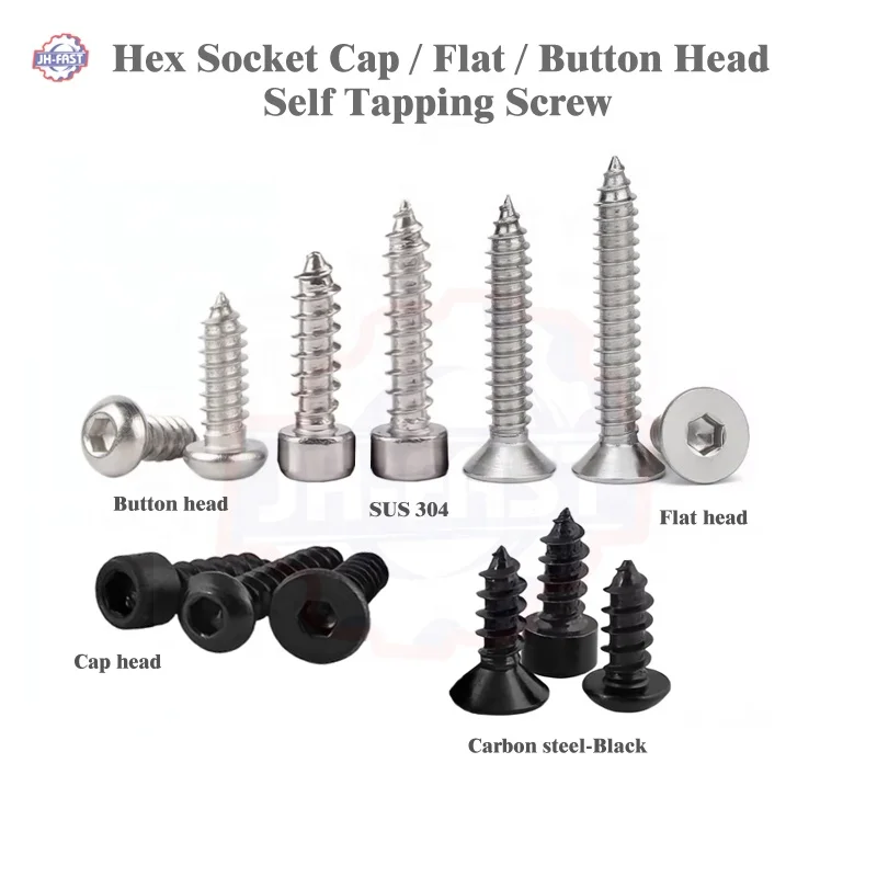 China Factory Custom SS304 Self-Tapping Screws Phillips Cross Hex Flange/Torx/pan/flat Head Stainless Steel Self Tapping Screws
