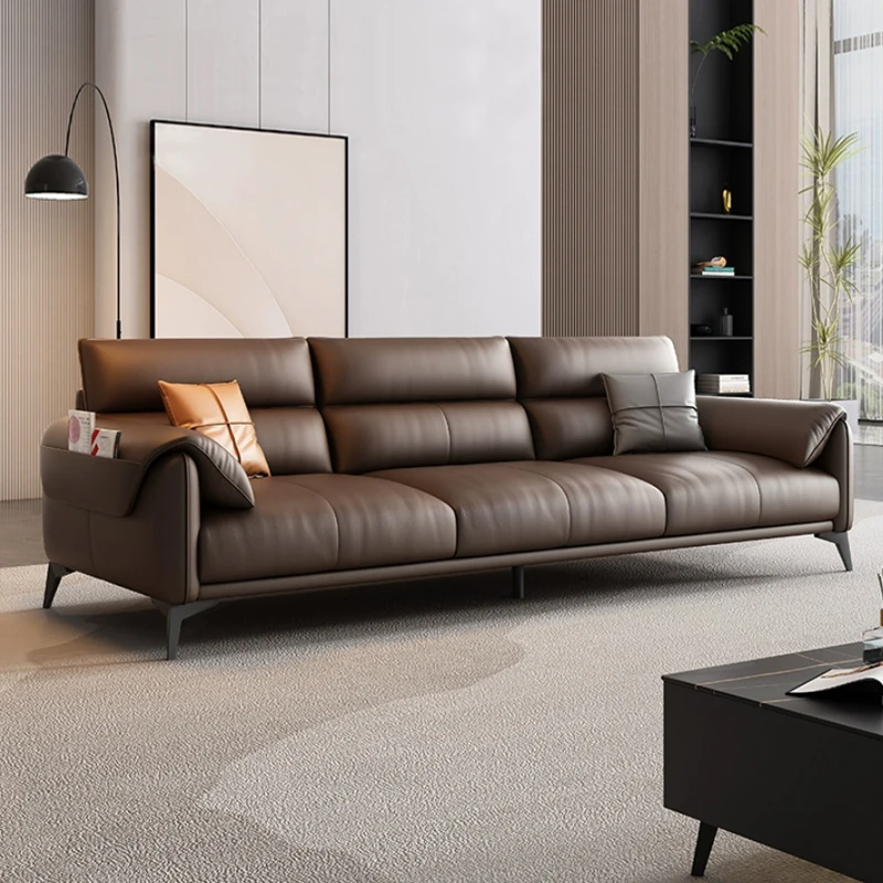 1+2+3 Set Modern Three Seat Leather Sofa for Home Office Hospital Commercial Use-OEM Applicable