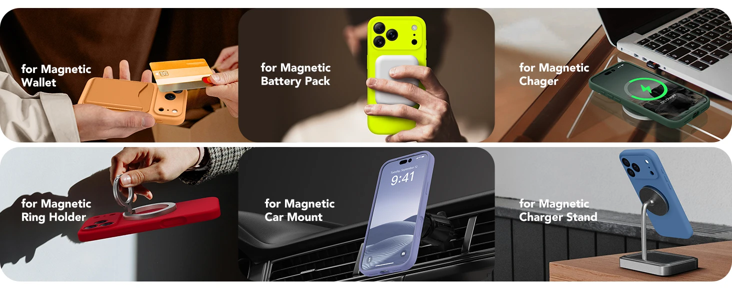 product silicone shockproof magnetic eco friendly multi color 63 inch phone case for iphone 17 pro-5