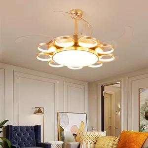Latest 2026 Model Lamp Hotel Bedroom Led Ceiling Fan With Light Chandler Light for Home
