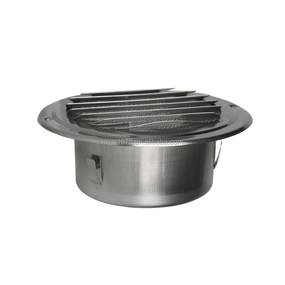 PATIKIL Edelstahl Entlüfter 120mm – Für Dachboden, Bad, Küche, 3″ Anschluss, Abnehmbar