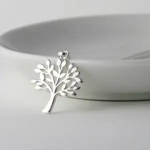 Wholesale High Quality Trendy Style Bulk 925 Sterling Silver Tree Necklace Gold Plated 18k Palm Tree Pendant Necklace Jewelry