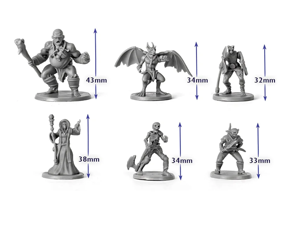 Custom Design Table Top Game Dungeon Miniatures 40,Oem Make Plastic War