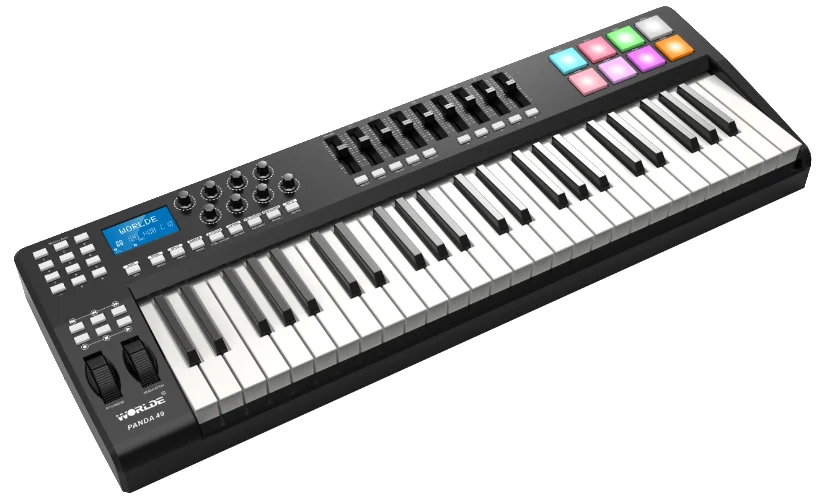 PANDA49 MIDI Controller - 49-Key Synthesizer with Percussion Pad