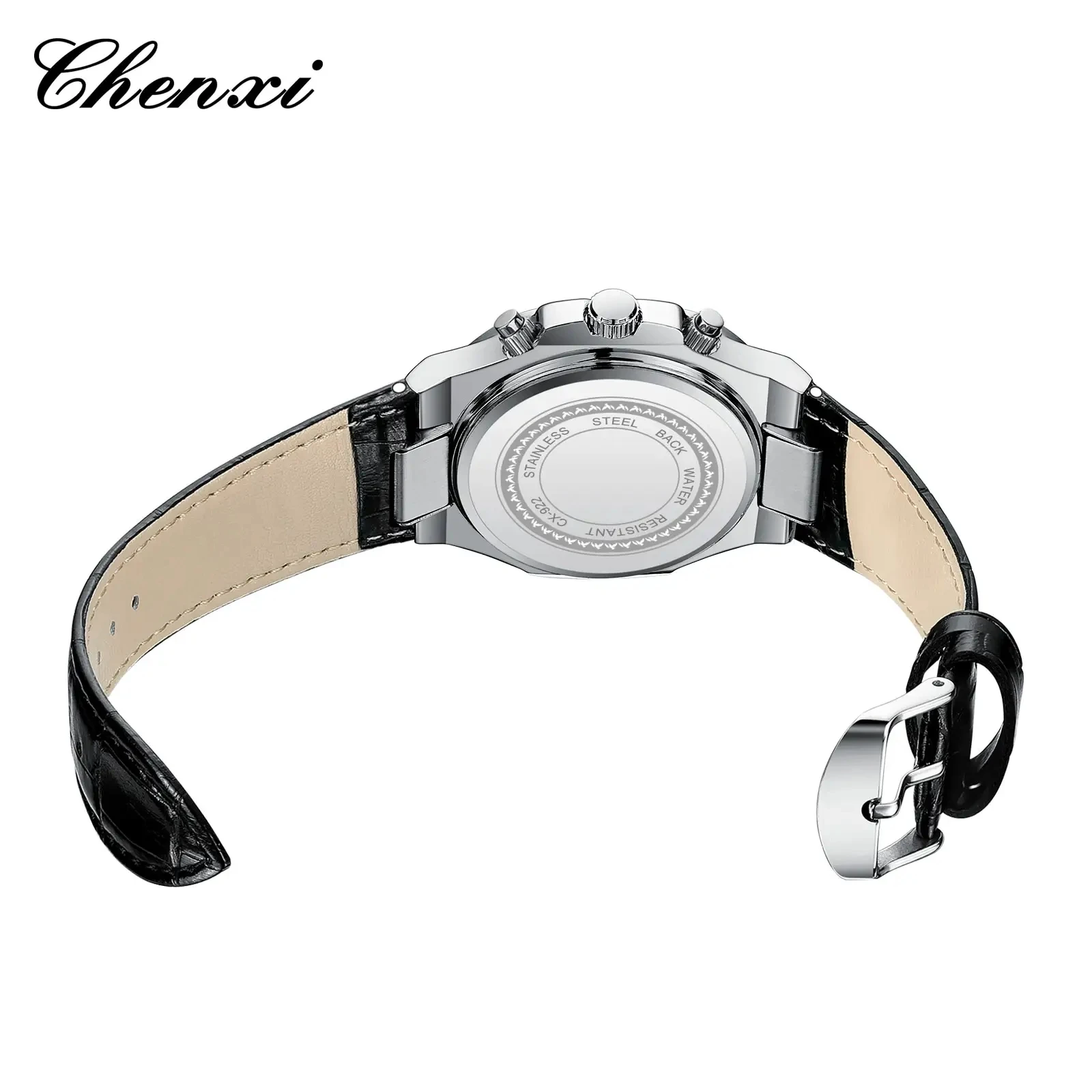 CHENXI 922 Men's Waterproof Chronograph Quartz Watch with Leather