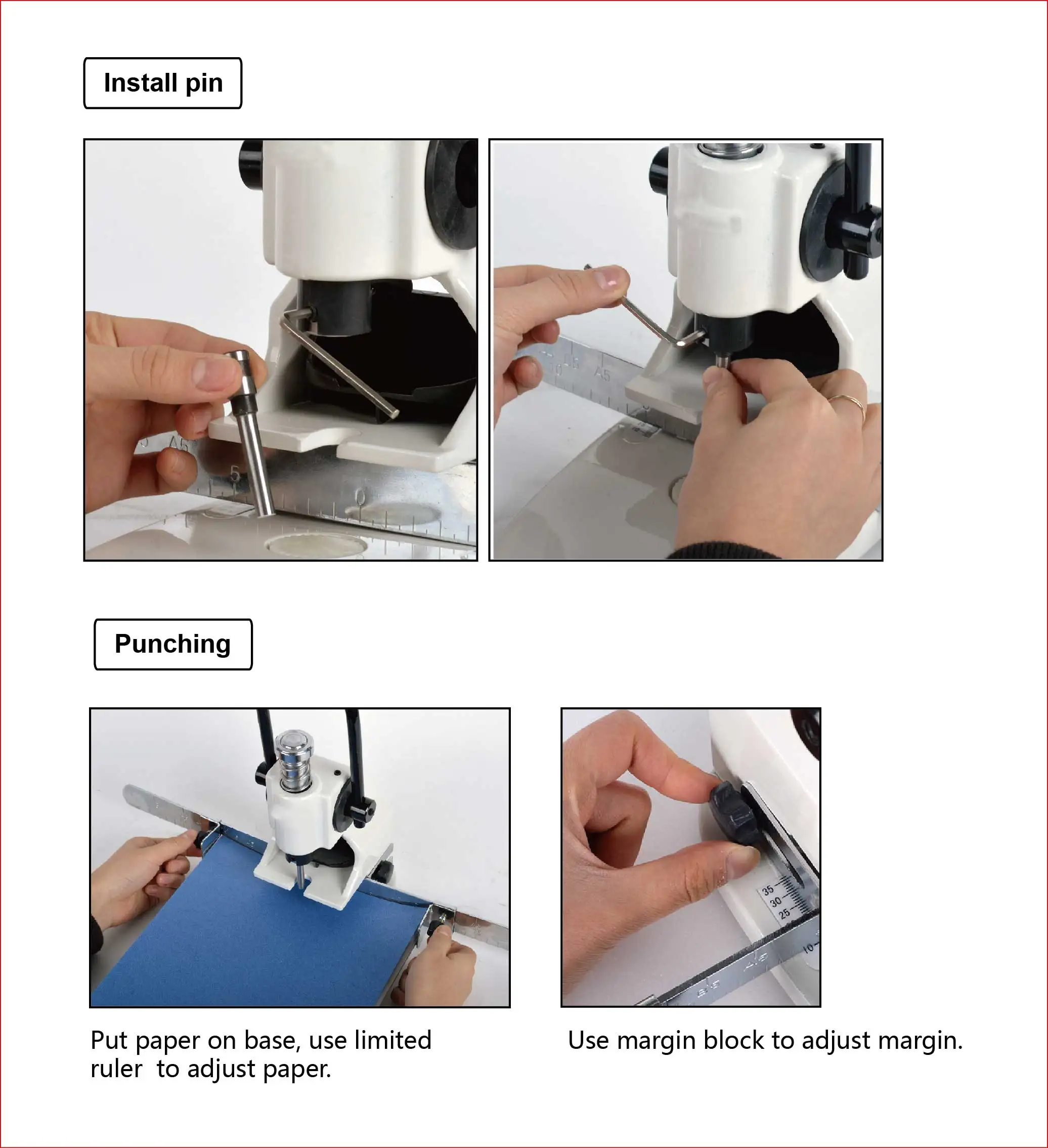 Wall Calendar Loosen Leaf Laminator CYT30 Single Hole Punching Machine With 4mm-8mm Round Hole Paper Margin Adjustable