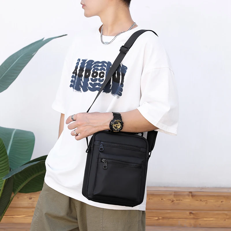 Sac Bandoulière Homme Imperméable En Nylon | 30x25x10 Cm, Sangle Réglable - Pour Tablette 11 Pouces, Travail, Voyage