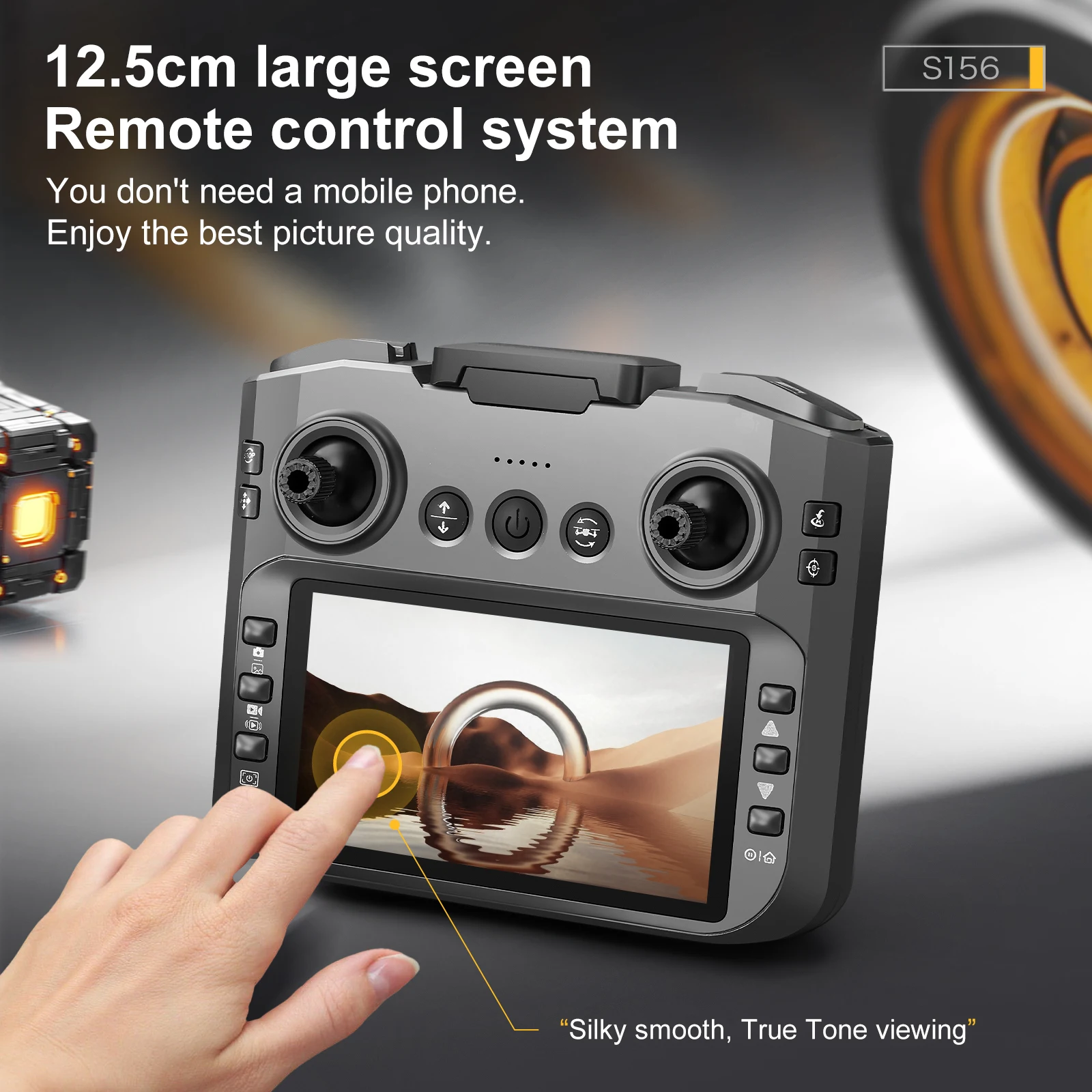 S156 Beginner Drone FPV HD Camera Brushless Motor Obstacle Avoidance Foldable Quadcopter with LED Screen Control