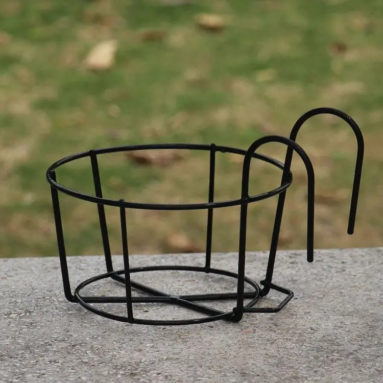 HowRU Iron Art Hängekörbe Für Zäune – 3er Set, Schwarz, Aus Stahl | Blumentopfhalter Für Balkon, Terrasse, Garten
