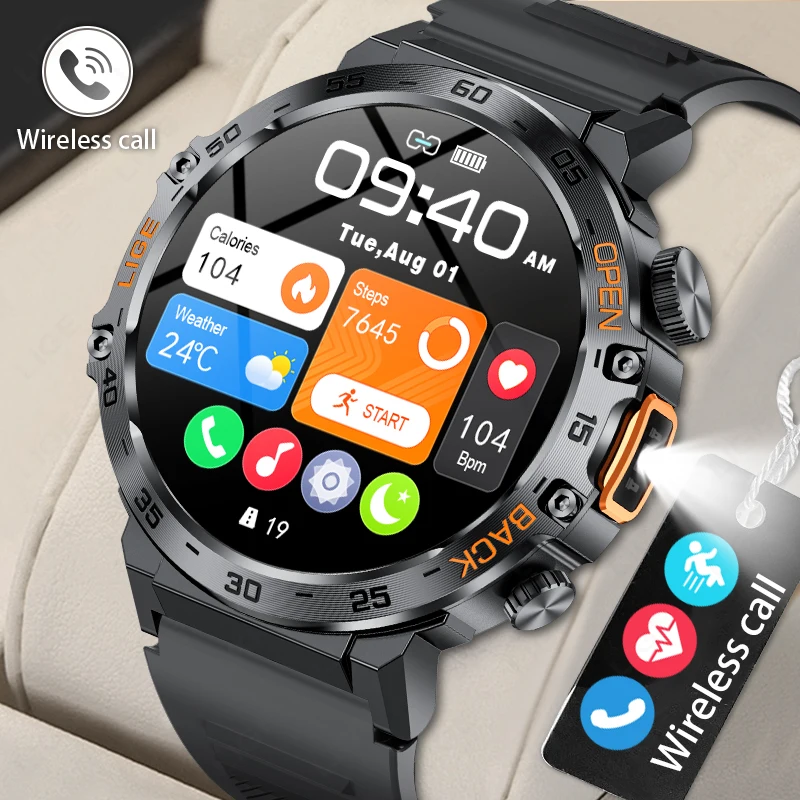 Lige BW0616 Chronograph Flashlight Heart Rate Monitoring ...