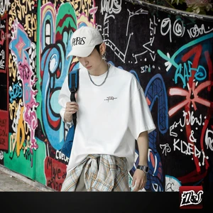 OEM & ODM Production Vintage Trendy Brand Men's Short-Sleeved T-Shirt 100%cotton