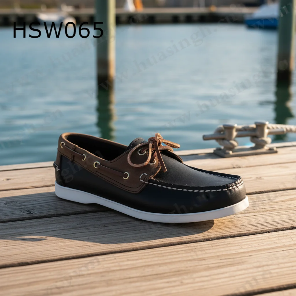 ZYF,Block Wandering Lace up Style Two Eyelet Design Boat Shoes Daily Collocations Full Natural Cow Leather Penny Shoes HSW065