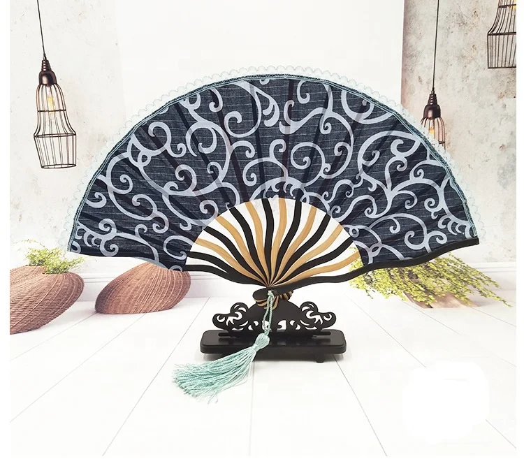 Easy to Use Custom Personalized Wooden Wall Bamboo Handheld Foldable Wood Folding Hand Fan