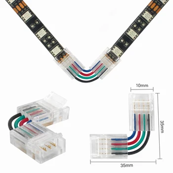 SUPERNIGHT LED-Lichtleisten Anschlüsse Set – Inkl. 20 M Kabel, L-Stecker, Y-Splitter, Für 8 Mm 3528/2835 LED-Streifen
