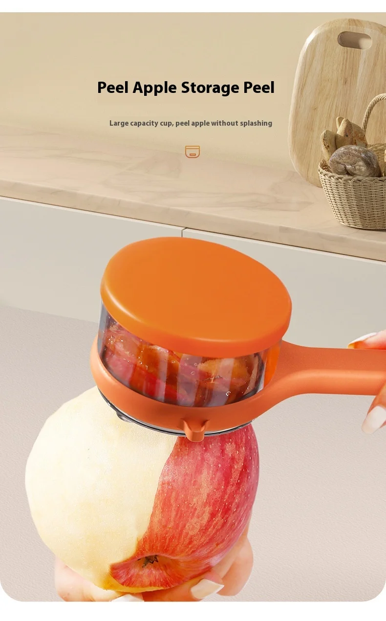 Multi-Functional Stainless Steel Fruit Vegetable Peeler Stock Storage Type Knife for Peeling Melons Splash-Proof Artifact Fruit