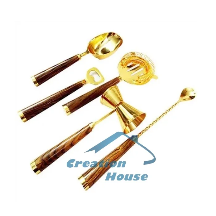 Modern Luxury Style Bar Tools Set With Gold Plated Customized Logo