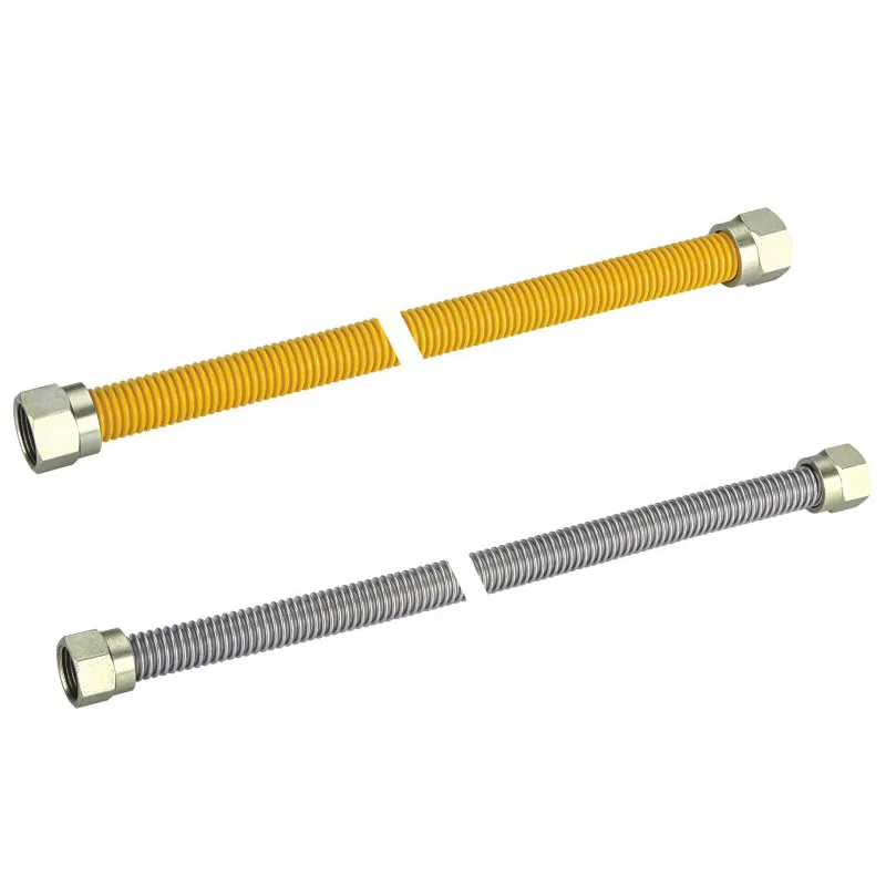 33. Extensible 1/2  3/4 SUS304 316 Ss Corrugated Yellow Stainless Steel  Tube Water Heater Flexible Gas Hose Corrugated