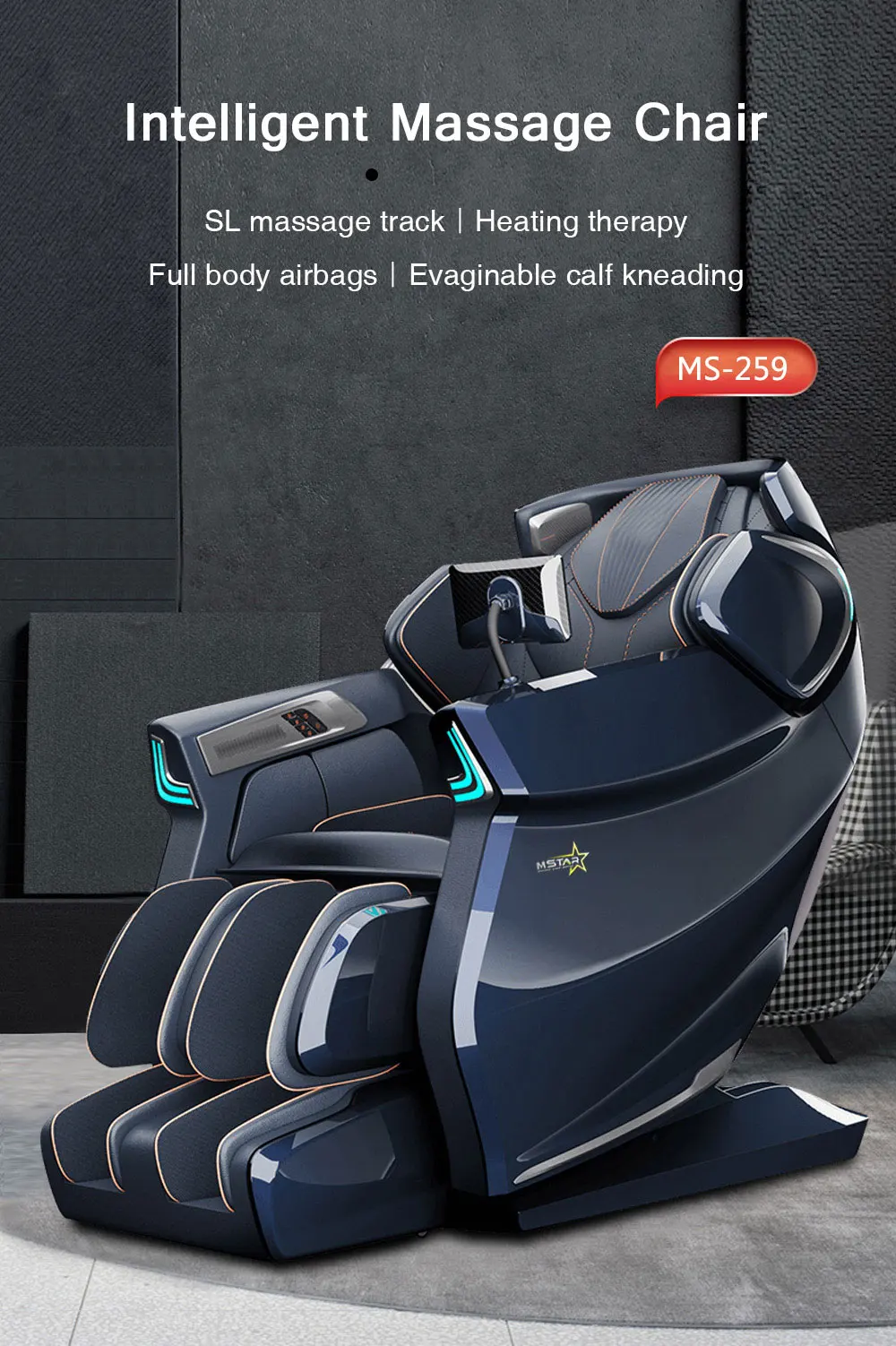 Big Recliner 3d Zero Gravity Space Capsule Body Scanning Massage Chair