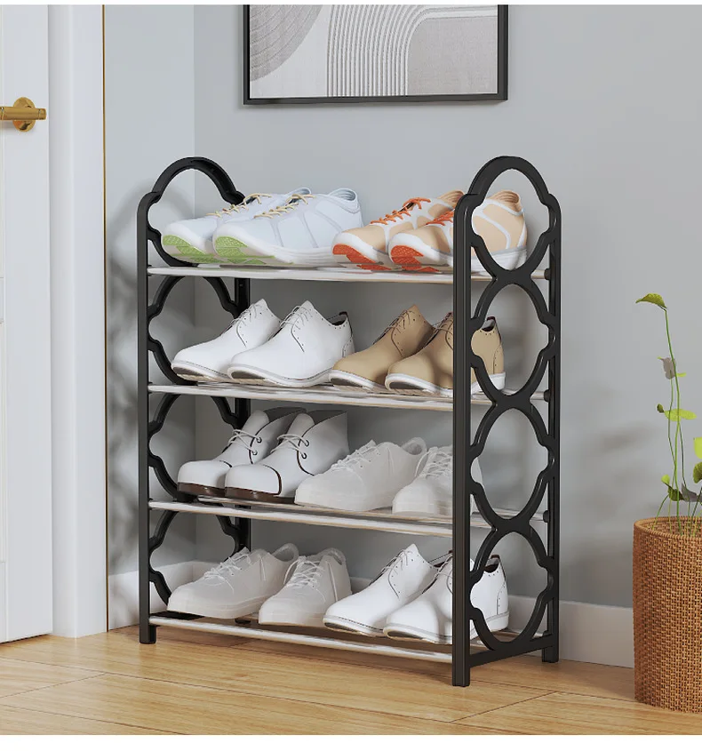 Hot Product 4 Layers  shoe cabinet Household and Dormitory Durable Metal storage Shoe Organizer Rack