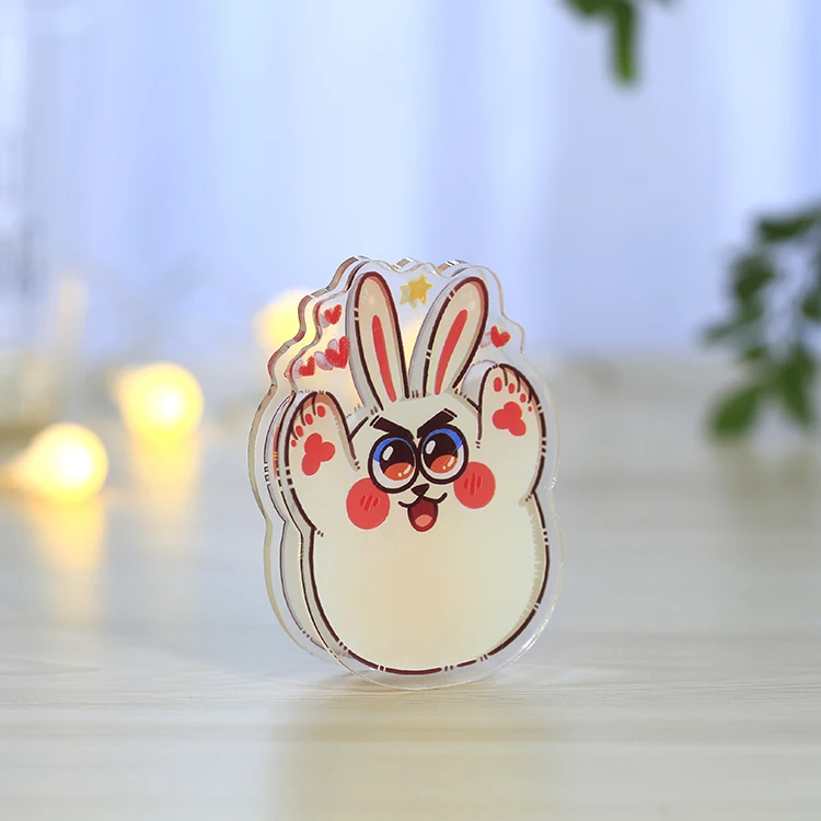 Высокое качество оптовая продажа акриловый материал модный мультяшный зажим для бумаги на заказ