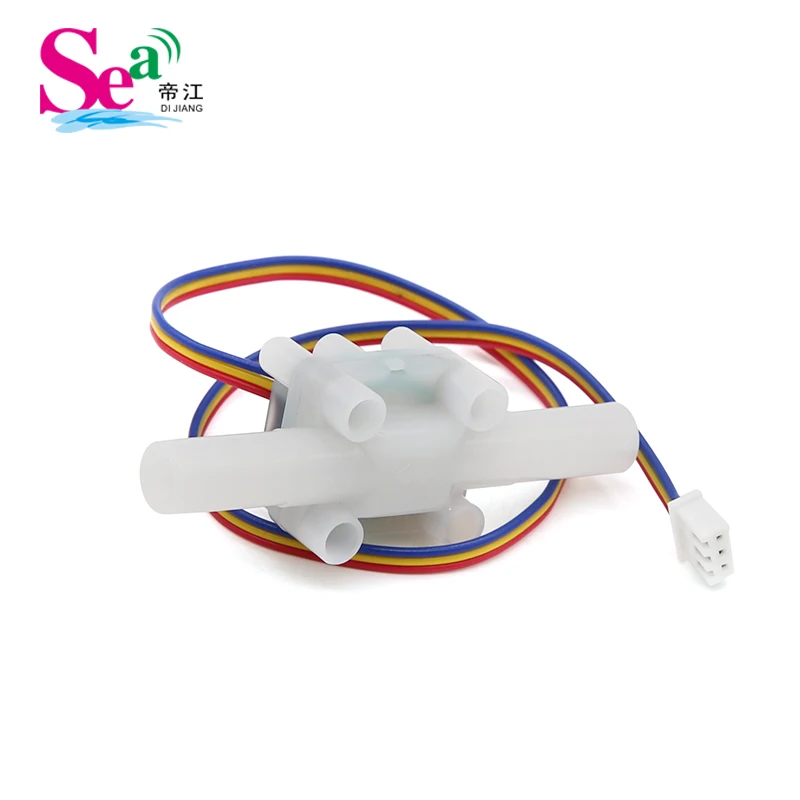 PVDF Flow Sensor ZJTM-05A Hall Effect Flow Switch 3/8 Connection Chemical Acids Counter Turbine Flowmeter for Farm Machines