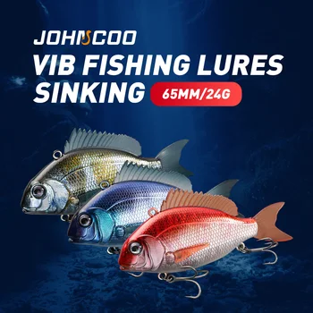 Cheery 65mm 24g Plastic Hard VIB Charikom 3D Printing Seabass Vibe Lure Saltwater Vibrating Sinking ABS Artificial Bait Pesca – Hard Lure – view 3