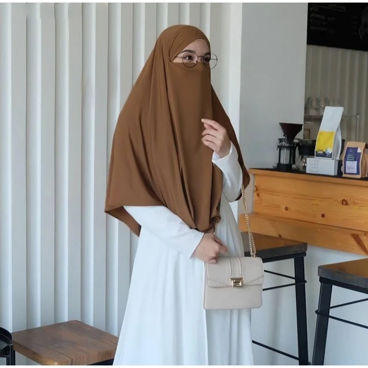 2024 Islamic Head Cover Wrap for Women Muslim Khimar Hijab Islamic Arabic Middle East Muslim Abaya Jilbab Khimar Hijabs