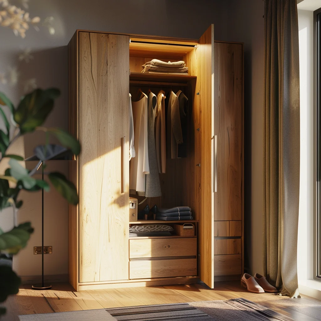 Wardrobes with Dressing Table Wooden Wardrobe Closet