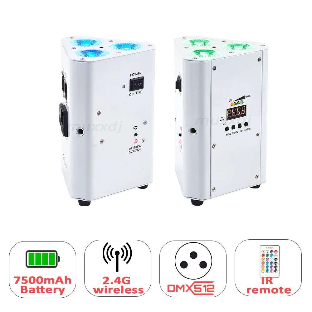 Battery Uplight Wedding Backdrop - 3*18W RGBAW UV 6in1 LED