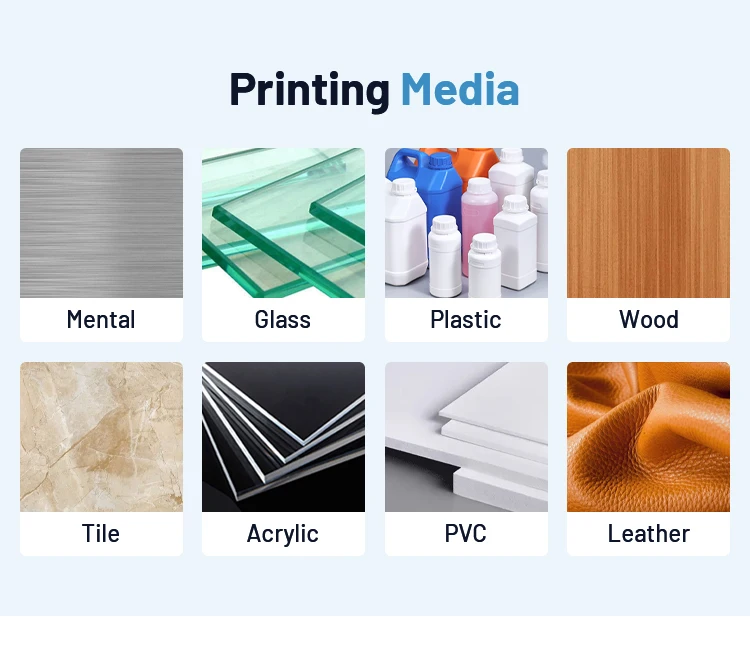 Kinjet Plotter UV Digital Glass Ceramic Tile Plastic Aluminum Mobile Phone Case Flatbed Led UV Printer