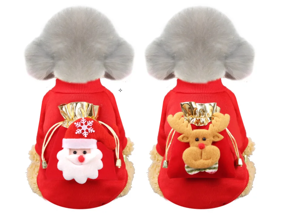 2021 New Custom Popular Christmas Wear Dog Products Santa Claus Dog