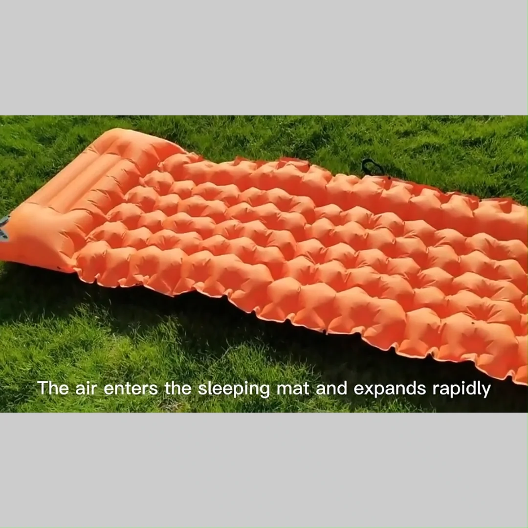 200*70*10cm Foldable Nylon Tpu Inflatable Air Mattress Sleeping Mat