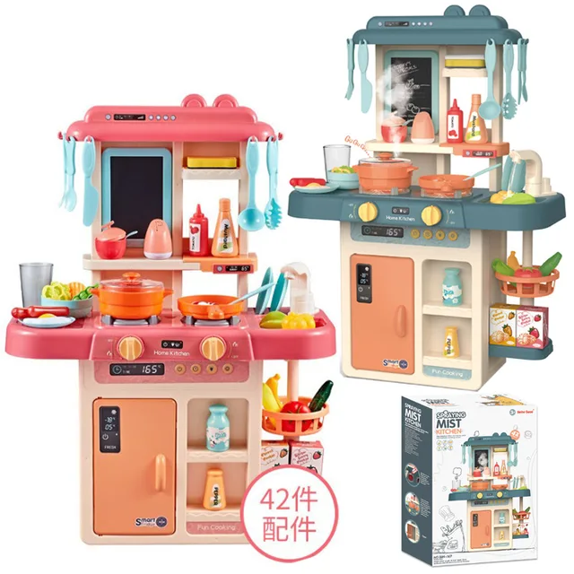 Water Function Accessories Kids Happy Real Cooking Mist Spray Table Set Big Kitchen Toy for Kids Other Pretend Play