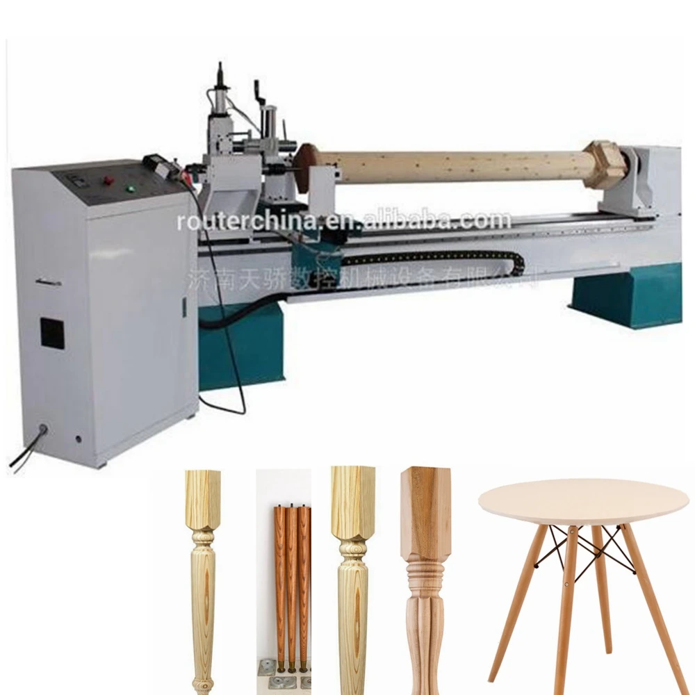 Large Diameter  Wood Cnc Turning Lathe Max Length 2000mm Working Dimensions 300mm