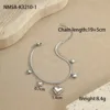 Nmsa-k3210-1 steel color love anklet