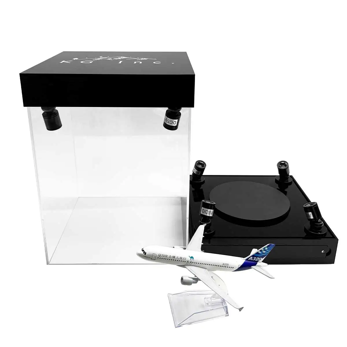 Rotating Led Lighting Acrylic Toy Figure Display Cases 1/6 Display Case