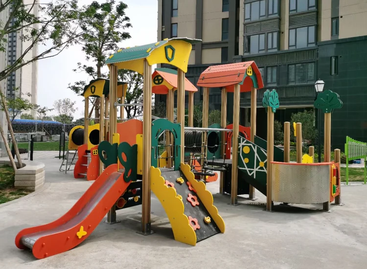 2025 Customized Large Outdoor Slide Playground for Children Commercial PE Board Playhouse