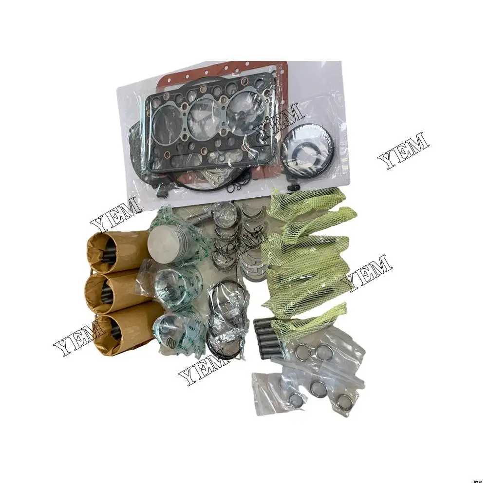 Repair Kit With Piston Rings Liner Bearing Valves Cylinder Gaskets Set Fit for Kubota D1301 Diesel Engine Spare Parts