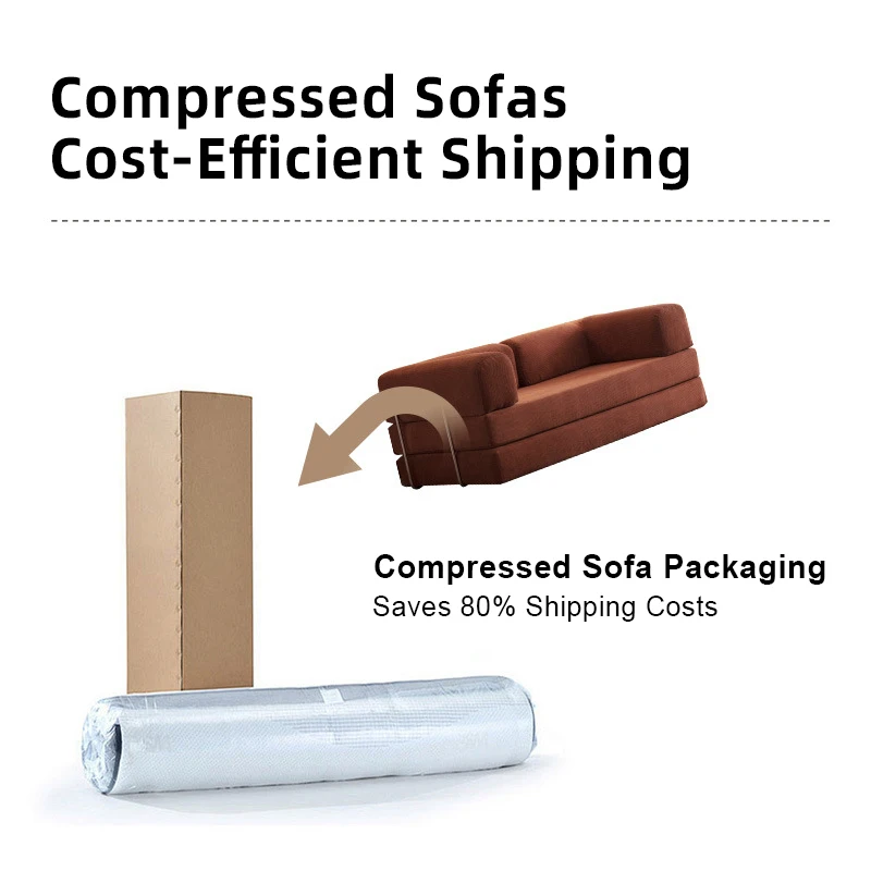 Vacuum Packed Sectional Sofa Modern Compression China Modern Frameless Boneless Memory Foam Luxury Sofa Set of Sofas for Sale