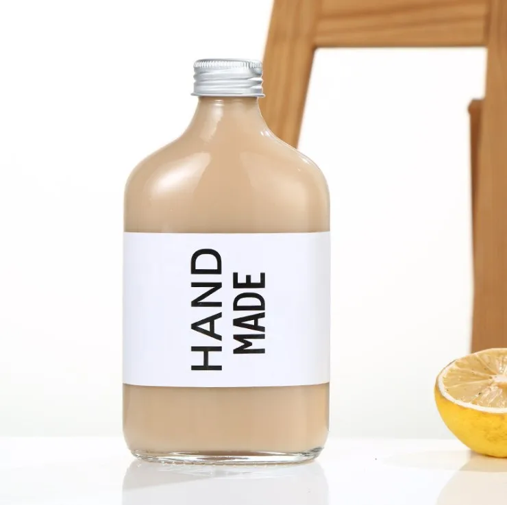 Clear Empty Cold Brew Coffee Juice Water Wine Rectangle Glass Bottle for Beverage Wine Liquor Tea Milk