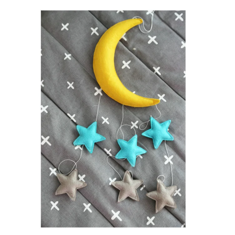 Войлочный мобильный игрушечный мобиль, игрушки для детской кроватки, размер и форма на заказ