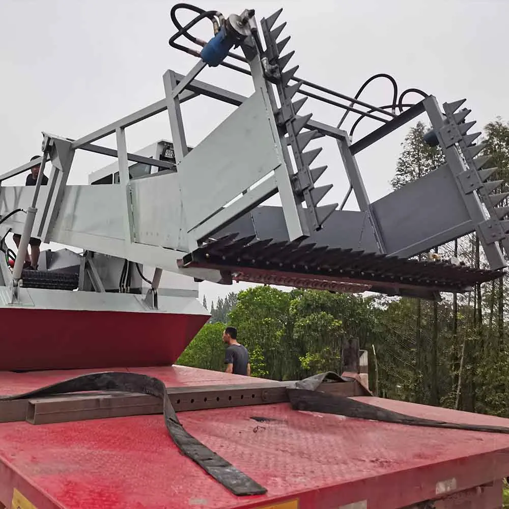 Automatic Water Weed Harvester River Floating Garbage Collecting Cleaning Boat Lake Hyacinth Collector Machine