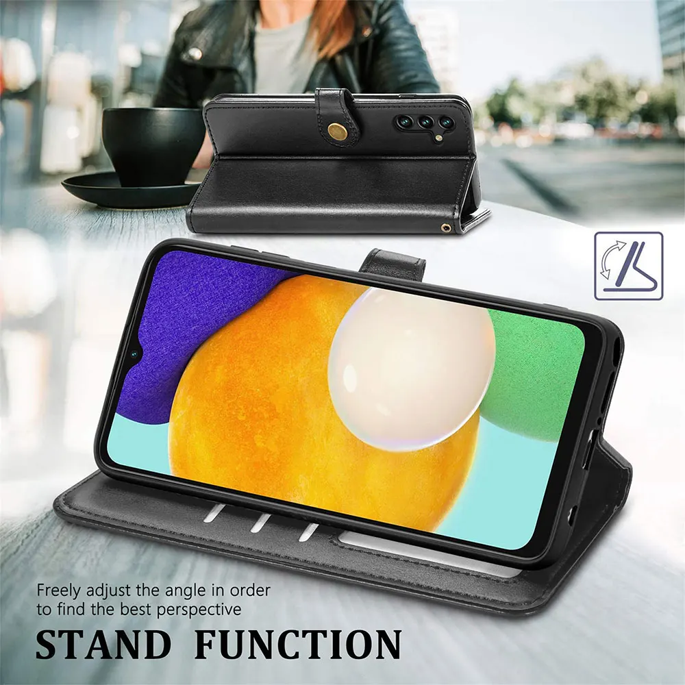 Holder Flip Phone Cover For Samsung Galaxy A15 5G Anti Fall Case Drop Wallet Mobile Purse Proof Kickstand Sjk346 details