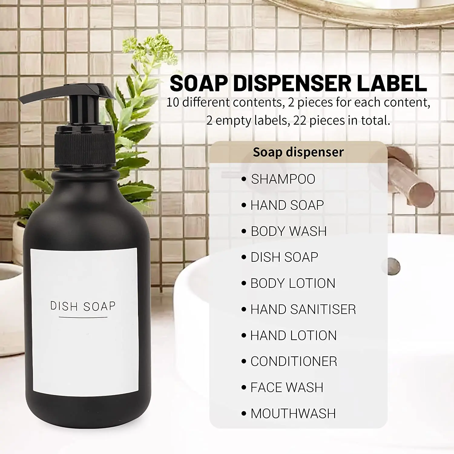 500ml 300ml Cheap Customized Logo Plastic Liquid Soap Dispensers Shampoo Bottle  Higher Quality Hand Soap Dispensers with Pump