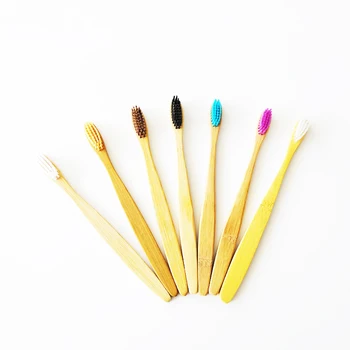 Ultra Soft Premium Bamboo Toothbrush with Custom Nature Castor Oil Bristle Zero Waste Toothbrush